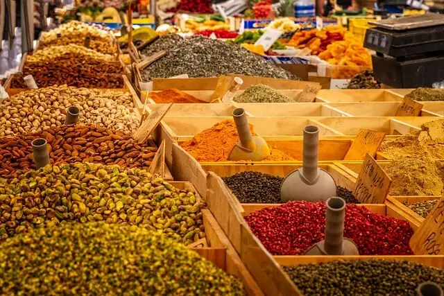 Indian Spices Display